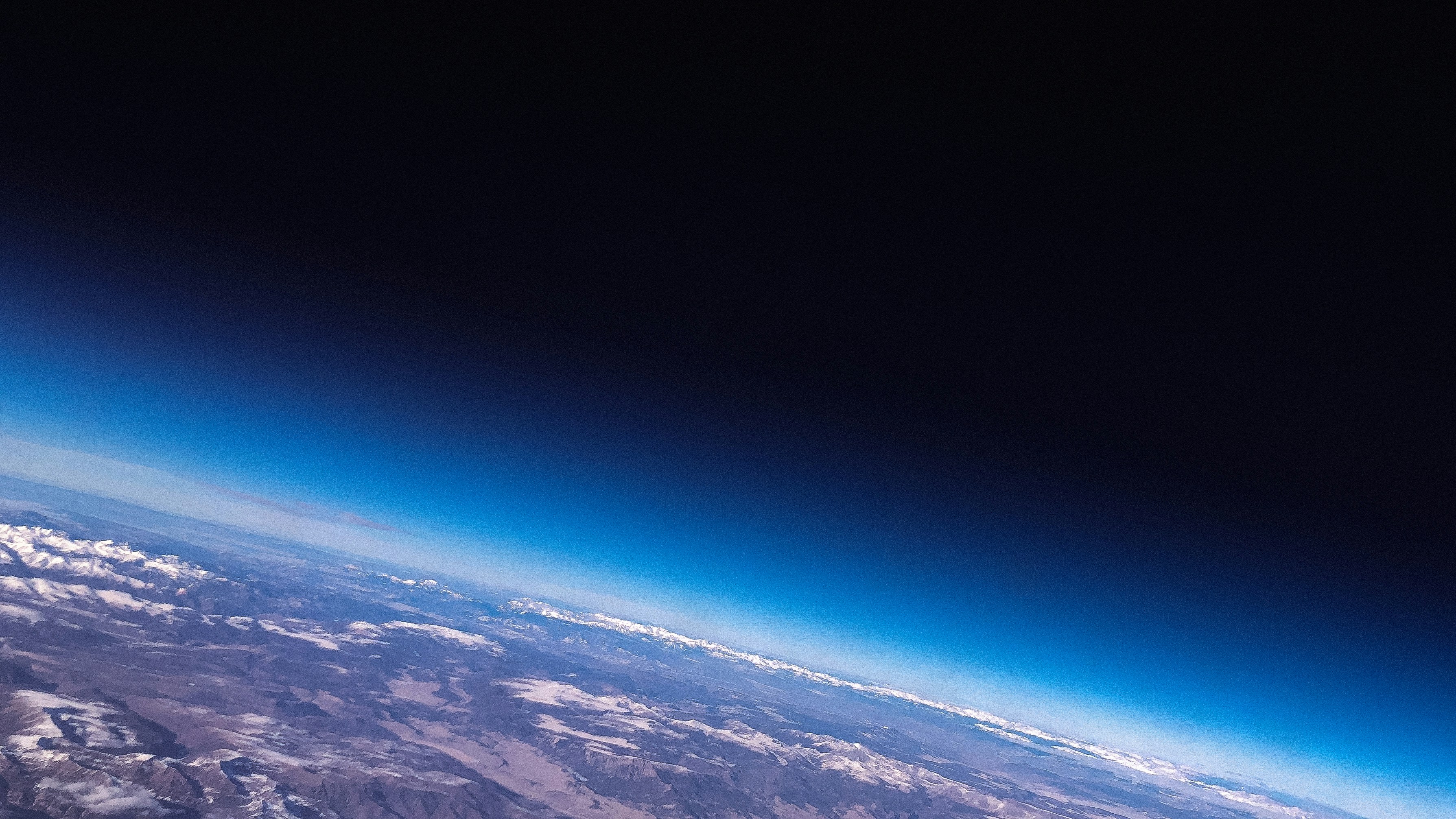 The Earth's atmosphere seen from high altitude