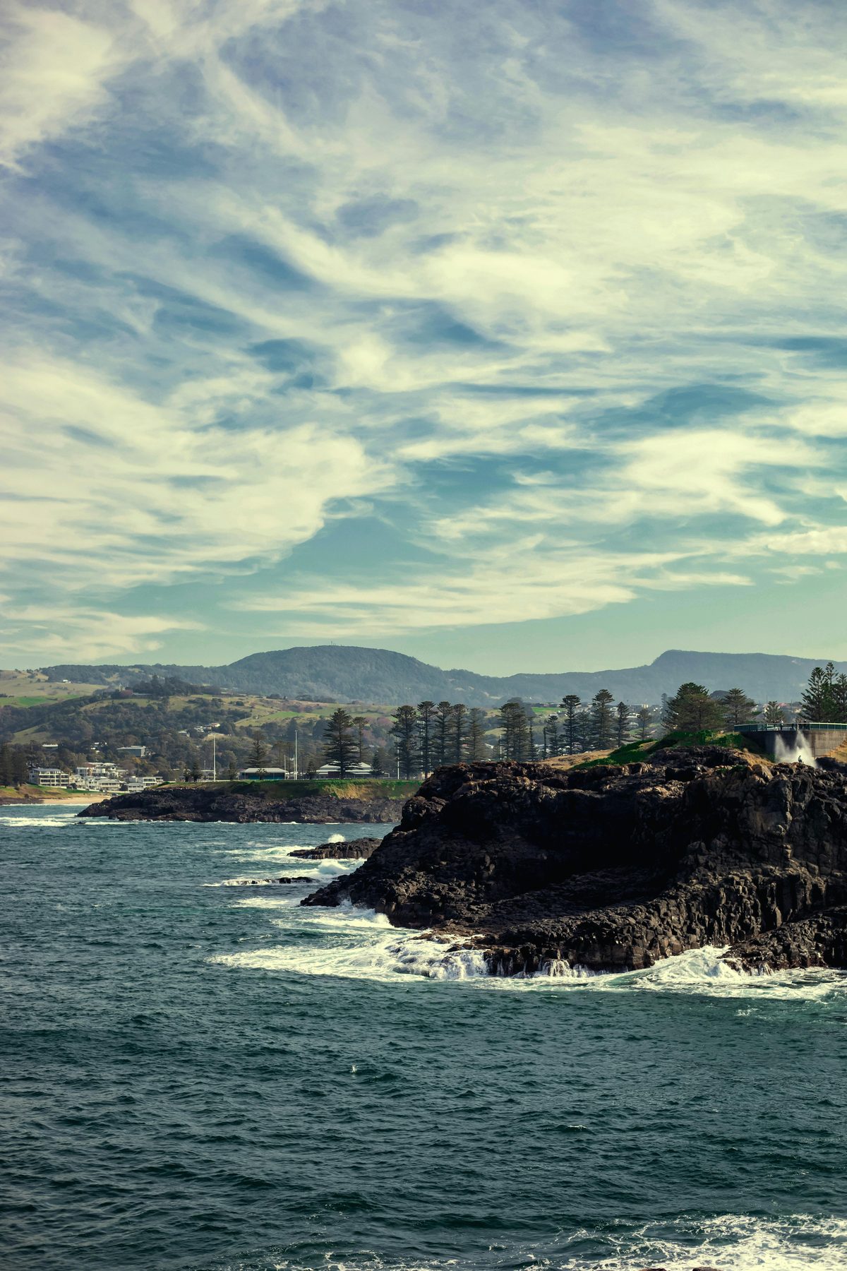 Kiama coastline with rugged volcanic rocks, NSW